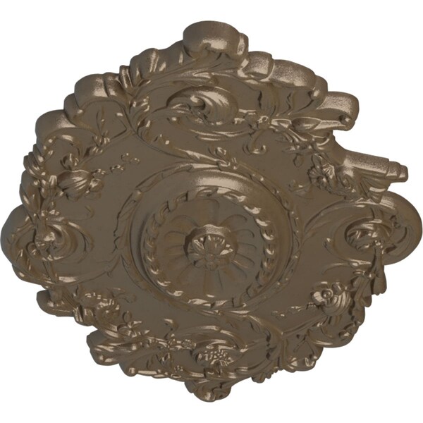 Strasbourg Ceiling Medallion, Hand-Painted Warm Silver, 30 1/2W X 20H X 1 1/2P
